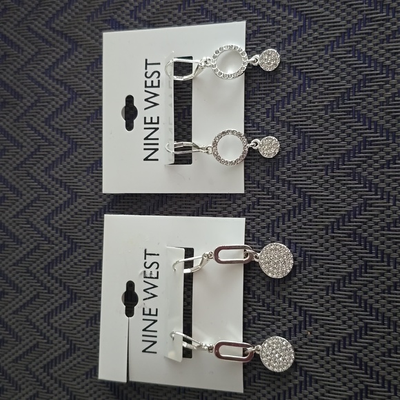 Nine West Jewelry - NINE WEST WOMEN'S FASHION JEWELRY "SILVER" EARRINGS BUNDLE OF 2 PAIRS